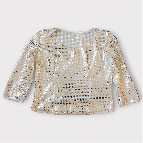 🎊3 FOR $10 SHINY SEQUIN FORMAL BLOUSE - Picture 1 of 2